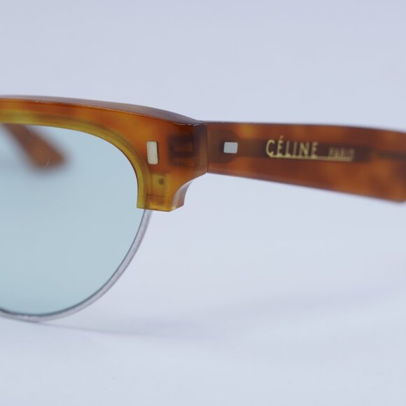 🕶️ New Celine CL40059U 18N Sunglasses - Light Havana Frame, Blue Lenses - Picture 9 of 12